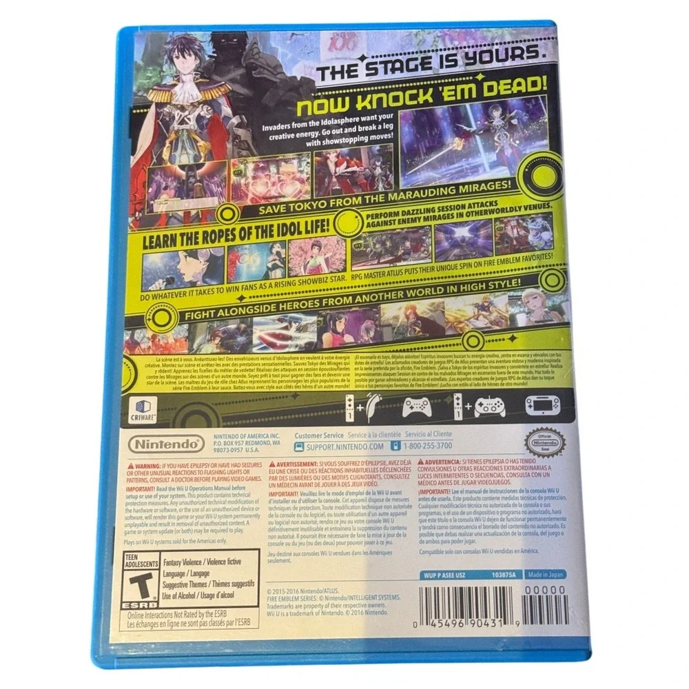 Tokyo Mirage Sessions #FE Nintendo Wii U RPG Game 2016